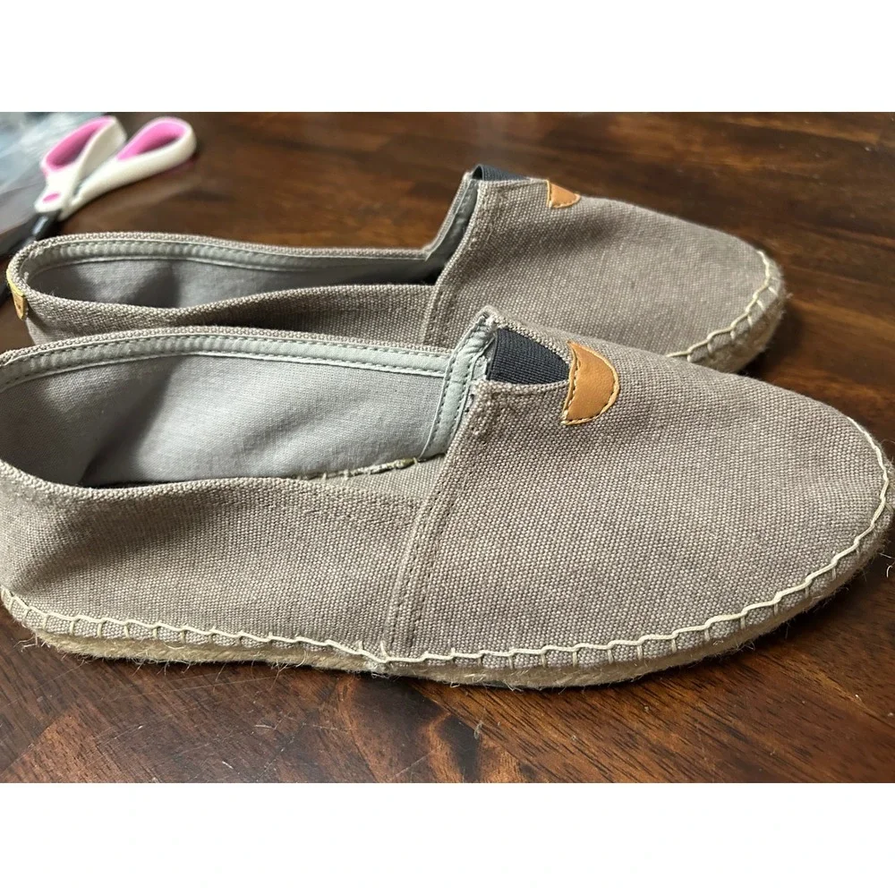 Toni Pons‎ Espadrille Flats Taupe Canvas Slip On Shoes Spain 39